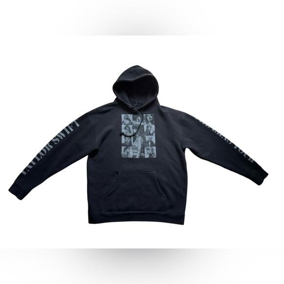 Taylor Swift Eras Tour graphic hoodie black size unisex XL oversized logo casual - Picture 1 of 6